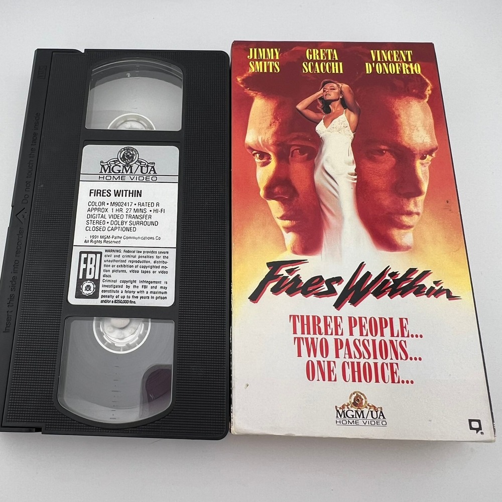 Fires Within VHS 1991 MGM UA Drama Jimmy Smits Greta Scacchi Vintage Tape
